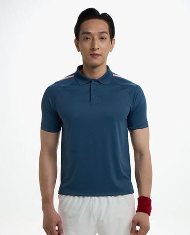  PILI - Áo polo nam cổ bẻ tay ngắn phối sọc 