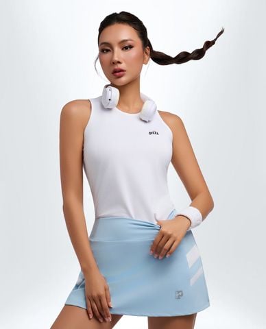  PILI - Chân váy thể thao mini dáng chữ A phối sọc 