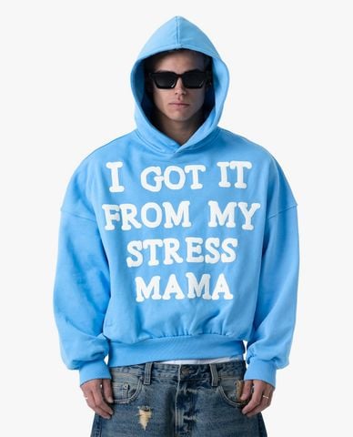  STRESSMAMA - Áo hoodie unisex tay dài SSMA IGIFMS 