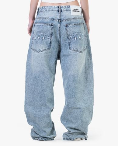  STRESSMAMA - Quần jeans unisex ống rộng Core Stars 