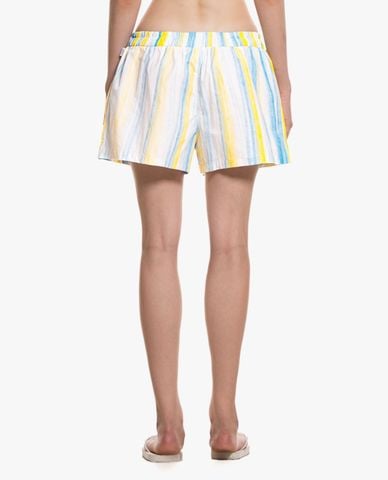 STRESSMAMA - Quần short unisex ống rộng kẻ sọc Pajama 