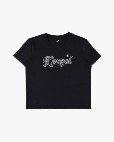  KANGOL - Áo thun unisex cổ tròn tay ngắn phối logo 