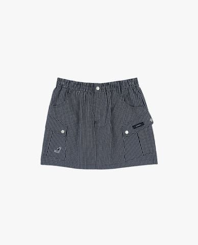  KANGOL - Quần short giả váy nữ sọc caro 