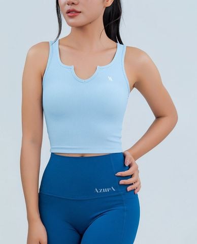  AZURA - Áo croptop nữ cổ khoét phom ôm 