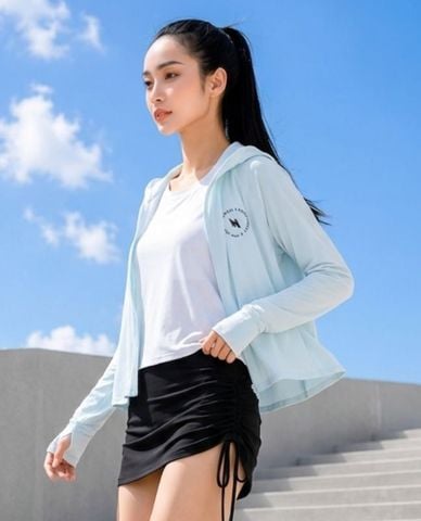  AZURA - Áo khoác thể thao nữ phối mũ Ace 
