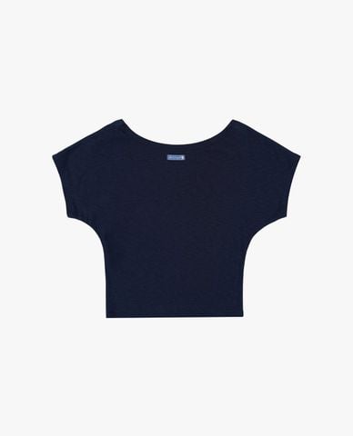  PAUL FRANK - Áo croptop nữ cổ tròn tay ngắn in họa tiết 