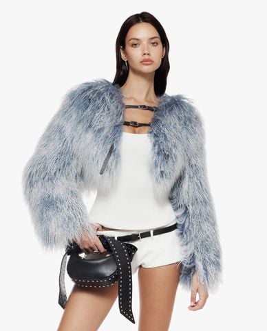  FANCì CLUB - Áo khoác lông nữ phom croptop Candy 