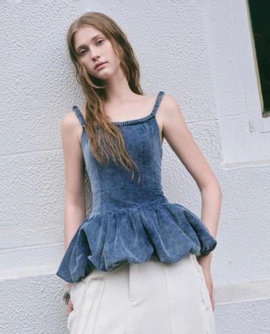  DEZUS - Áo hai dây nữ dáng xòe Bridget 