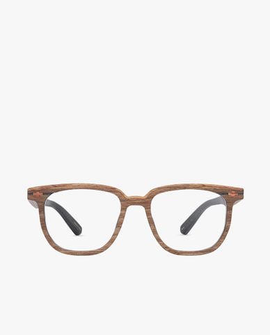  MUJOSH - Gọng kính vuông unisex họa tiết gỗ 