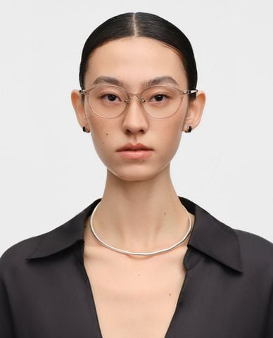  MUJOSH - Gọng kính tròn unisex bản mảnh 