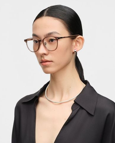  MUJOSH - Gọng kính oval unisex bản mảnh 