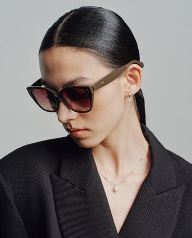  MUJOSH - Kính mát nữ gọng mắt mèo bản dày 