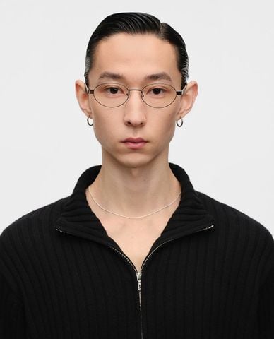  MUJOSH - Gọng kính oval unisex bản mảnh 