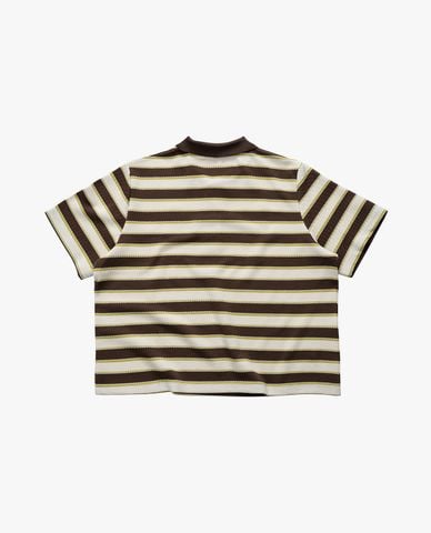  BAD RABBIT CLUB - Áo polo unisex tay ngắn kẻ sọc Summer Dose 