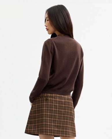  COACH - Áo khoác cardigan nữ cổ V tay dài thêu họa tiết 