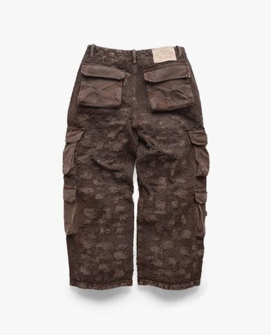  STRESSMAMA - Quần jeans unisex ống rộng phối túi hộp Saturn 