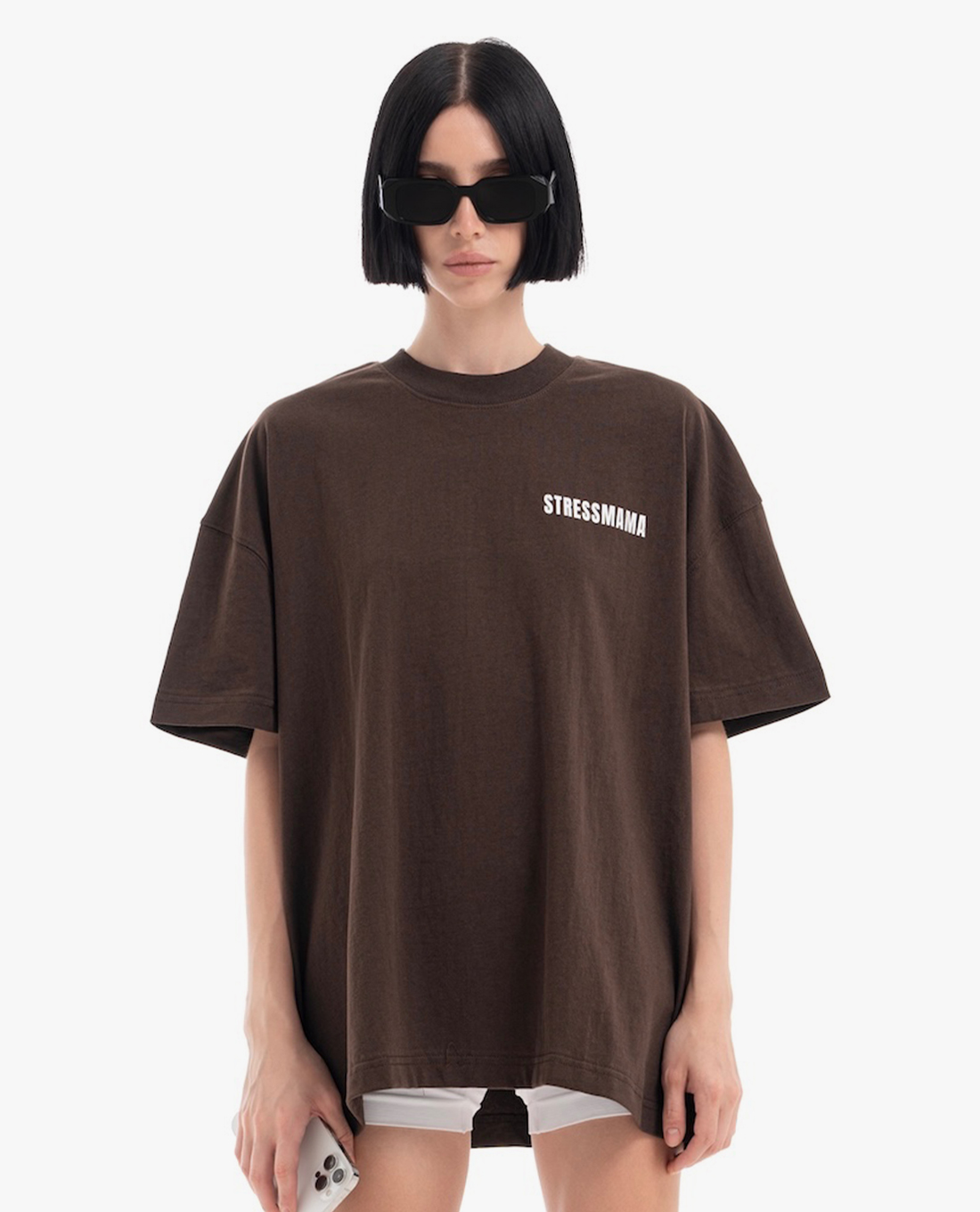 STRESSMAMA - Áo thun unisex cổ tròn tay ngắn Basic