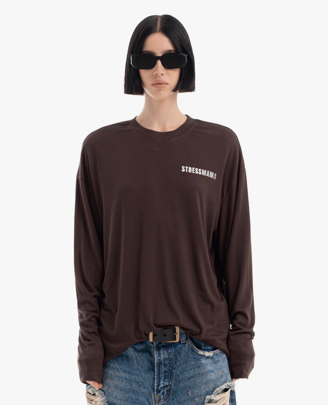 STRESSMAMA - Áo thun unisex cổ tròn tay dài Hôtel Mama
