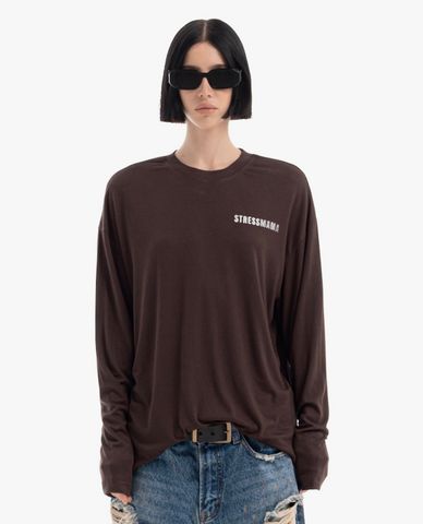  STRESSMAMA - Áo thun unisex cổ tròn tay dài Hôtel Mama 