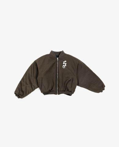  STRESSMAMA - Áo khoác bomber unisex phom croptop S 