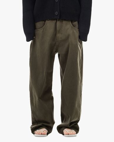  STRESSMAMA - Quần jeans unisex ống rộng thời thượng 