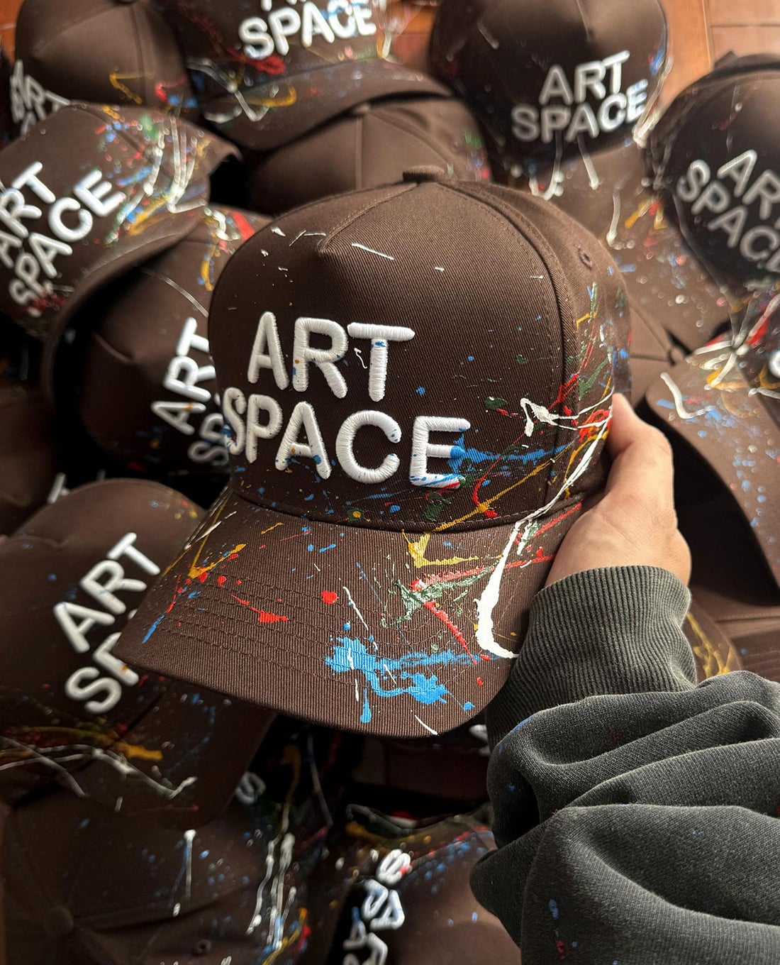 STRESSMAMA - Nón bóng chày unisex thêu chữ Art Space