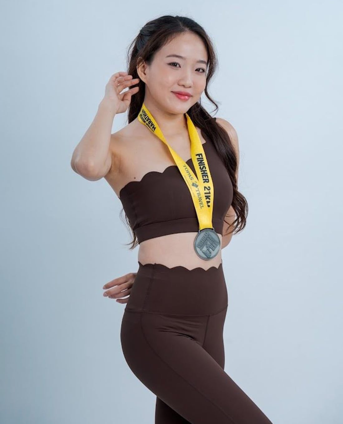 AZURA - Set đồ tập yoga nữ sóng biển chéo vai Flow