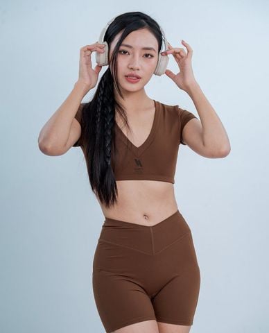  AZURA - Đồ tập tennis pickleball nữ cổ V tay ngắn 