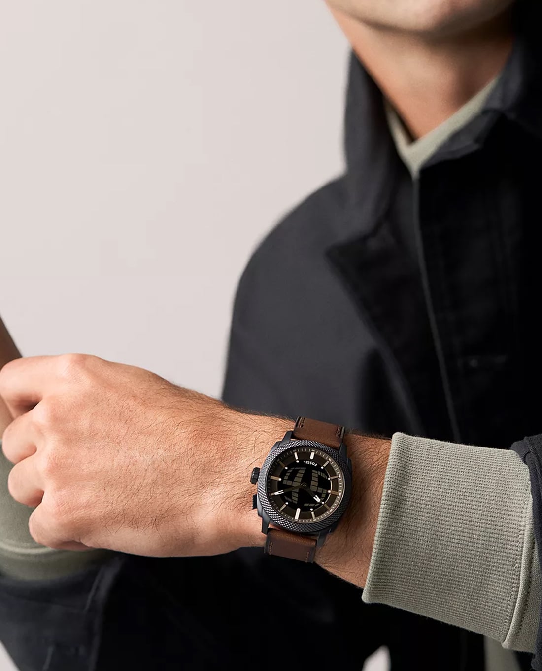FOSSIL Đồng hồ nam Machine Big Tic 41mm phụ kiện nam dây da