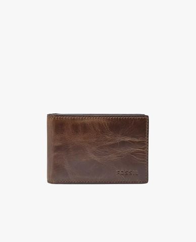  FOSSIL - Ví nam dáng ngắn gập đôi Derrick 
