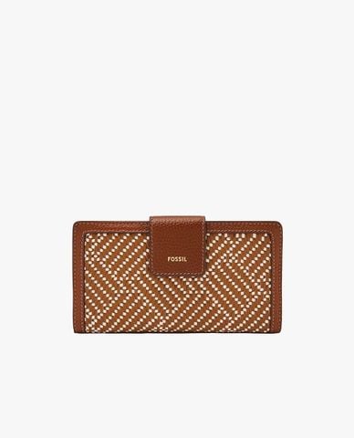  FOSSIL - Ví nữ dáng dài gập đôi Logan 