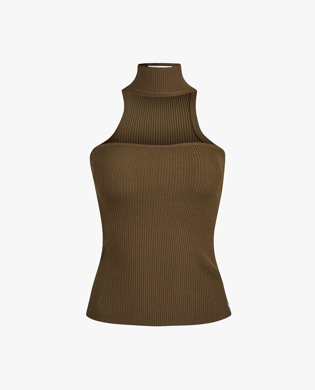 FANCì CLUB - Áo kiểu nữ dệt kim cổ cao phom ôm