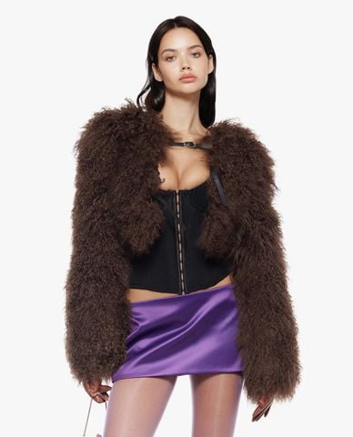  FANCì CLUB - Áo khoác lông nữ phom croptop Candy 