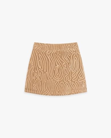  DEZUS - Chân váy chữ A mini họa tiết nổi Eloria 