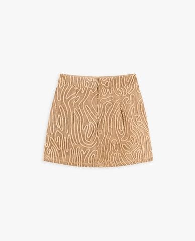  DEZUS - Chân váy chữ A mini họa tiết nổi Eloria 