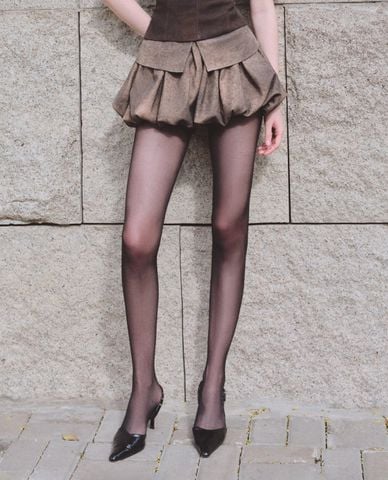  DEZUS - Chân váy mini dáng xòe trái bí Sicuri 