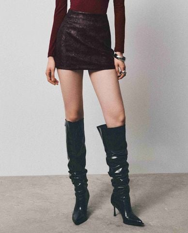  DEZUS - Chân váy chữ A mini cá tính Erise 