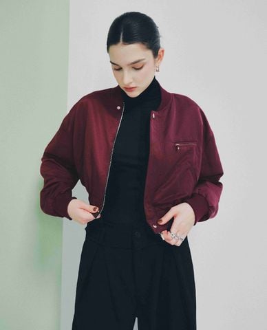  DEZUS - Áo khoác bomber nữ khoá zip phối túi Jaycie 