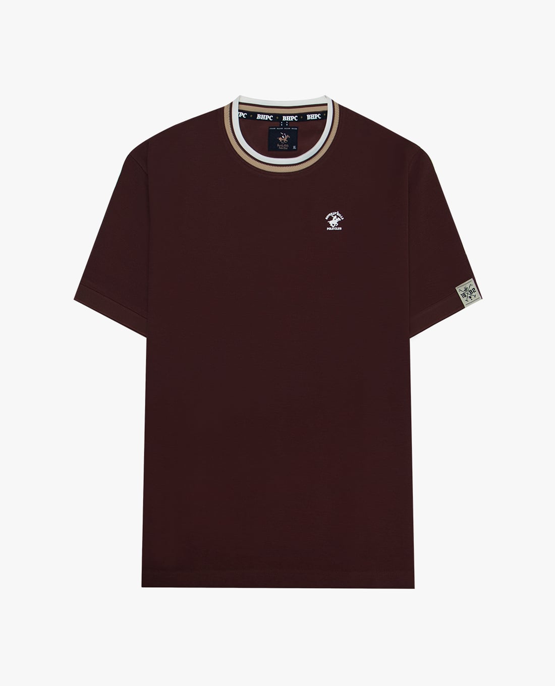 BEVERLY HILLS POLO CLUB - Áo thun nam cổ tròn tay ngắn thêu logo