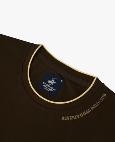  BEVERLY HILLS POLO CLUB - Áo thun nam cổ tròn tay ngắn phối viền 