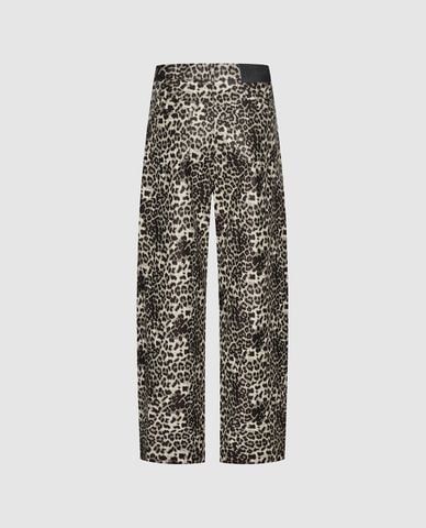  URBAN REVIVO - Quần nữ ống đứng họa tiết da beo 