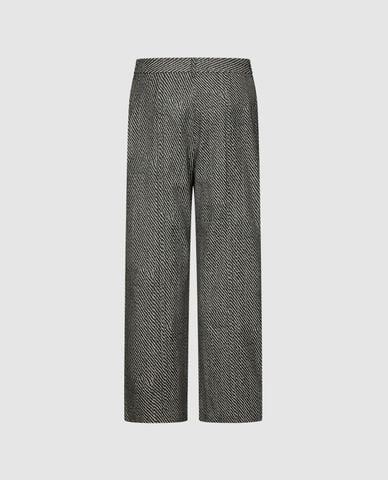  URBAN REVIVO - Quần nữ ống đứng họa tiết sọc chéo 