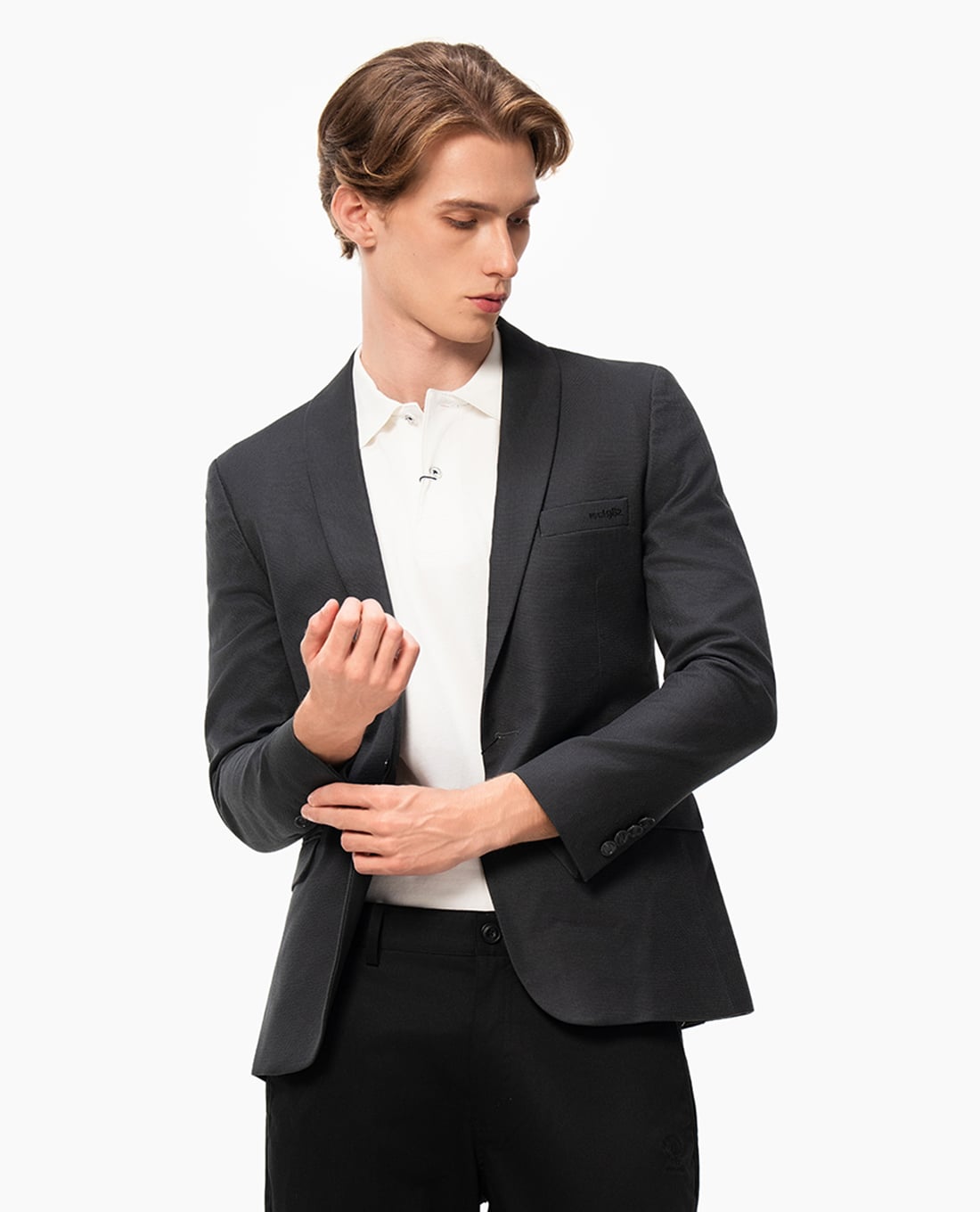 BEVERLY HILLS POLO CLUB - Áo khoác blazer nam tay dài cài nút thanh lịch