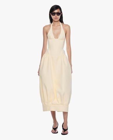  FANCì CLUB - Đầm midi cổ yếm dáng corset Epidermis 