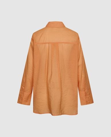  URBAN REVIVO - Áo sơ mi nữ tay dài phom suông phối túi 