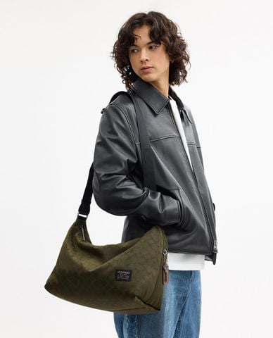  COACH - Túi đeo chéo nam Leo In Signature Nylon 