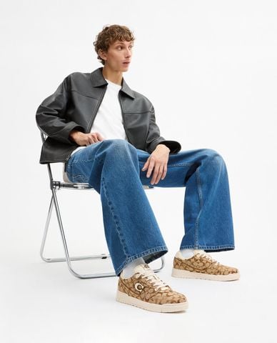  COACH - Giày sneakers nam cổ thấp Soho In Signature Jacquard 