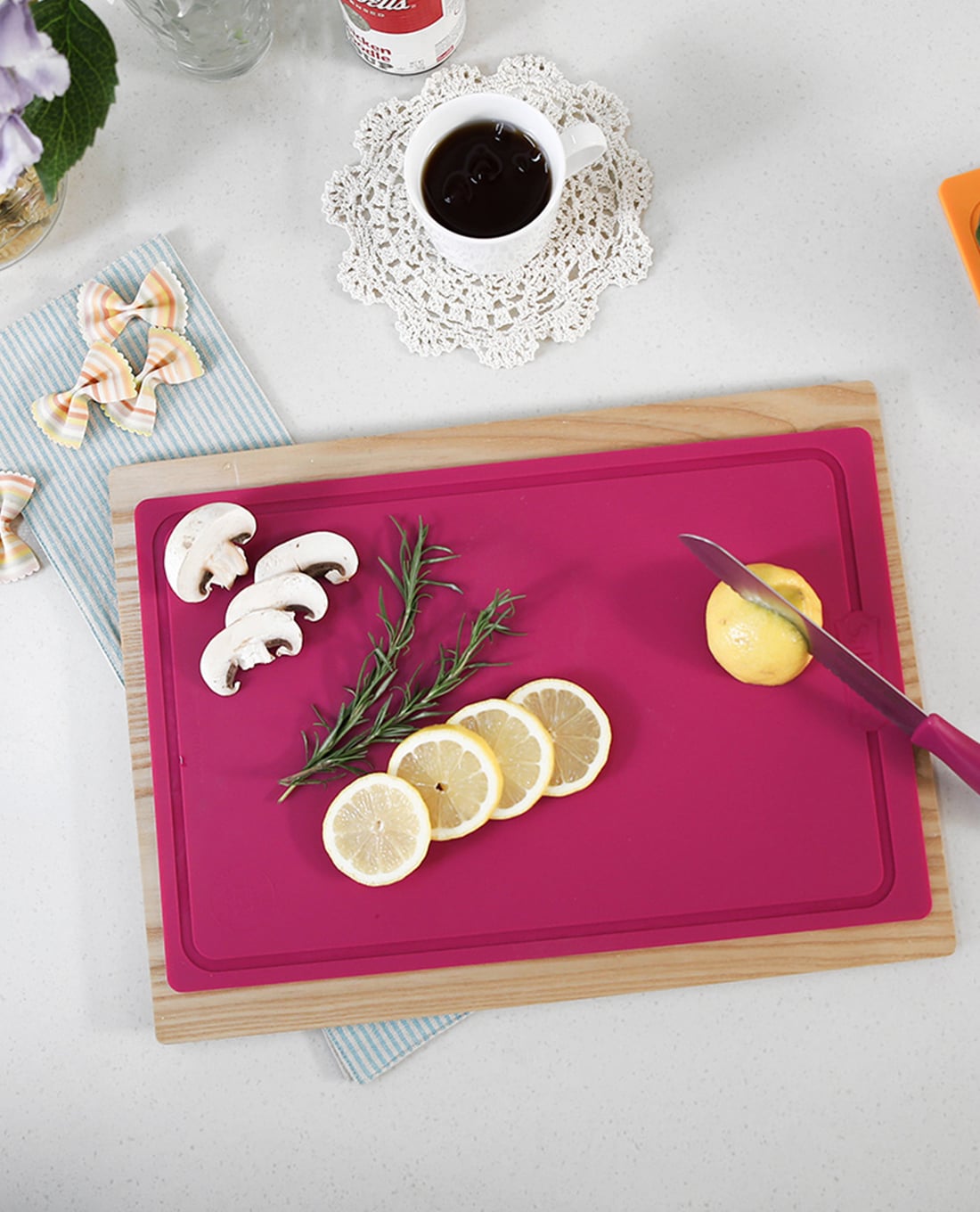 SALLEMA - Thớt kháng khuẩn Macaron TPU Classic L