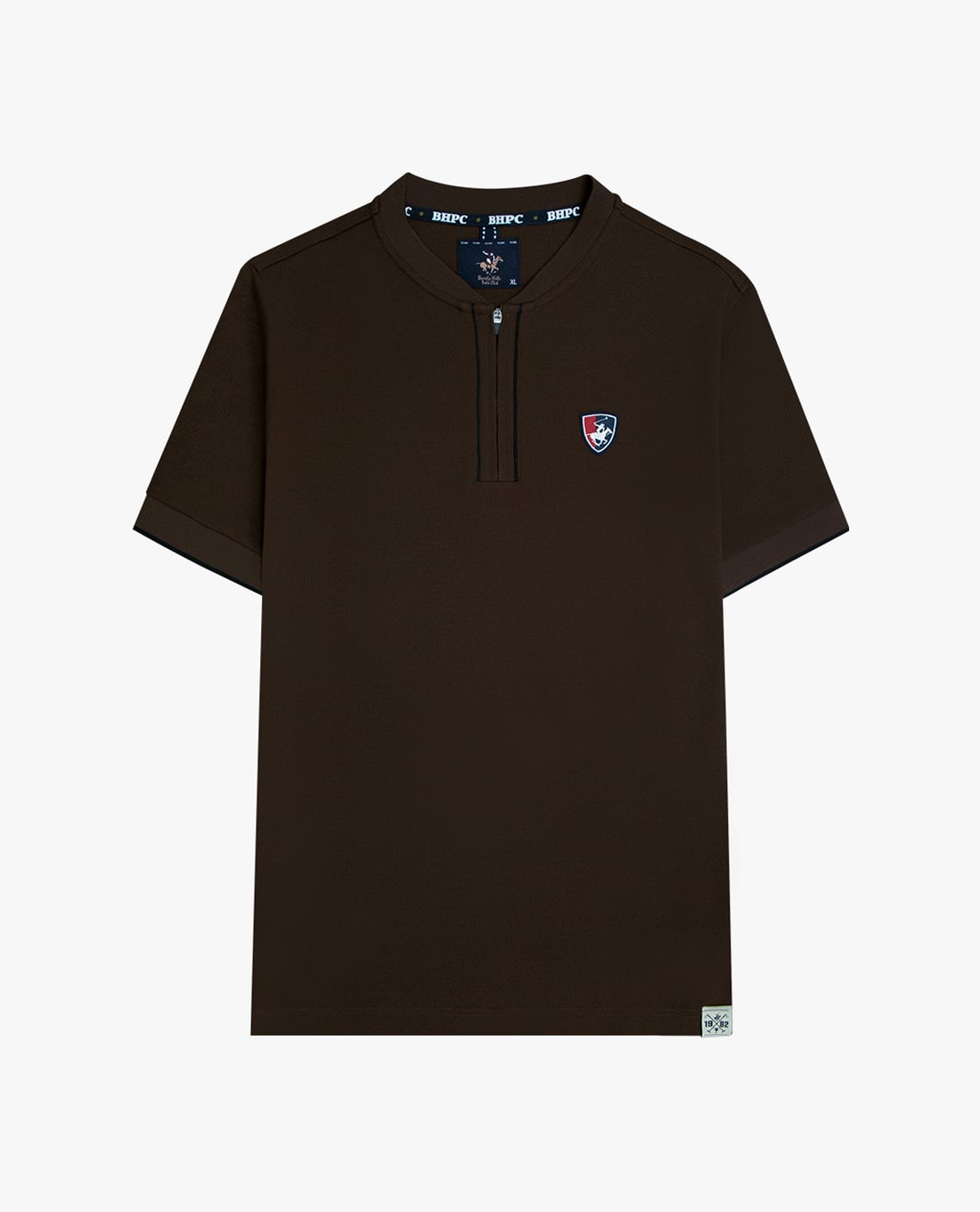 BEVERLY HILLS POLO CLUB - Áo polo nam cổ tròn tay ngắn thêu logo