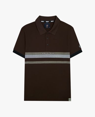  BEVERLY HILLS POLO CLUB - Áo polo nam cổ bẻ tay ngắn phối sọc 